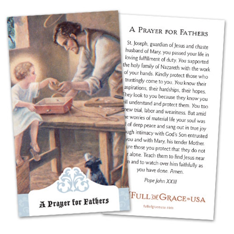 A Prayer for Fathers Holy Cards Bulk Packs of 50 & 100 Cards Etsy