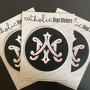 Large Marian Auspice Sticker  Decal 4-pack