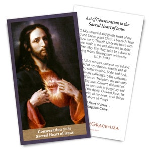 Act of Consecration to the Sacred Heart of Jesus - Bulk Packs of 50 & 100 cards, NEW