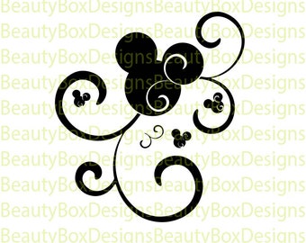 Mickey Swirl Design Element