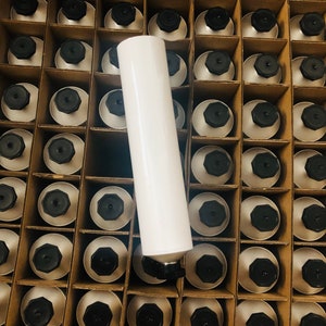 Aluminum lotion cosmetic tubes (carton of 143) | 143 white tubes | DIY cosmetics | eco cosmetic packaging | eco cosmetic supply