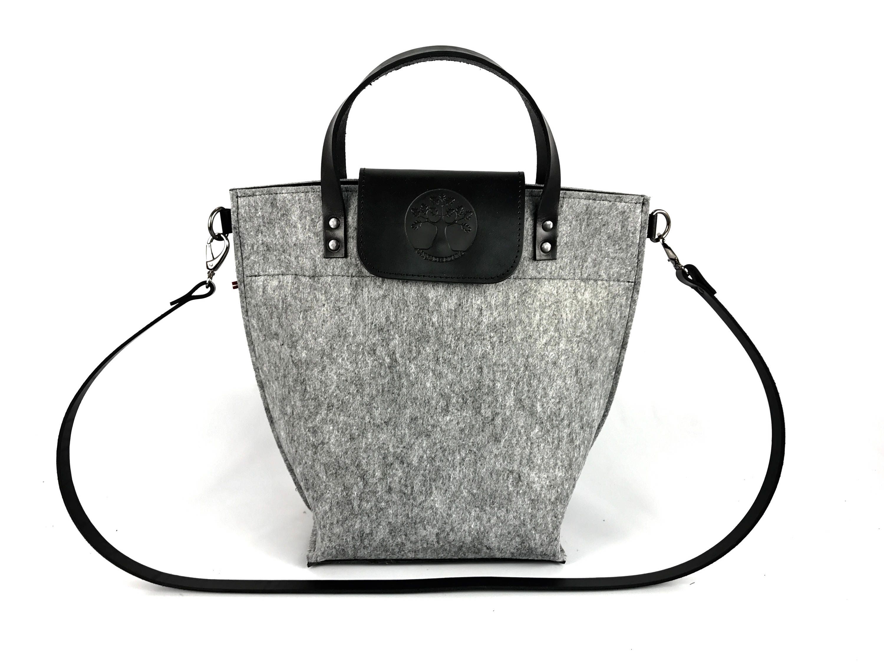 small gray purse