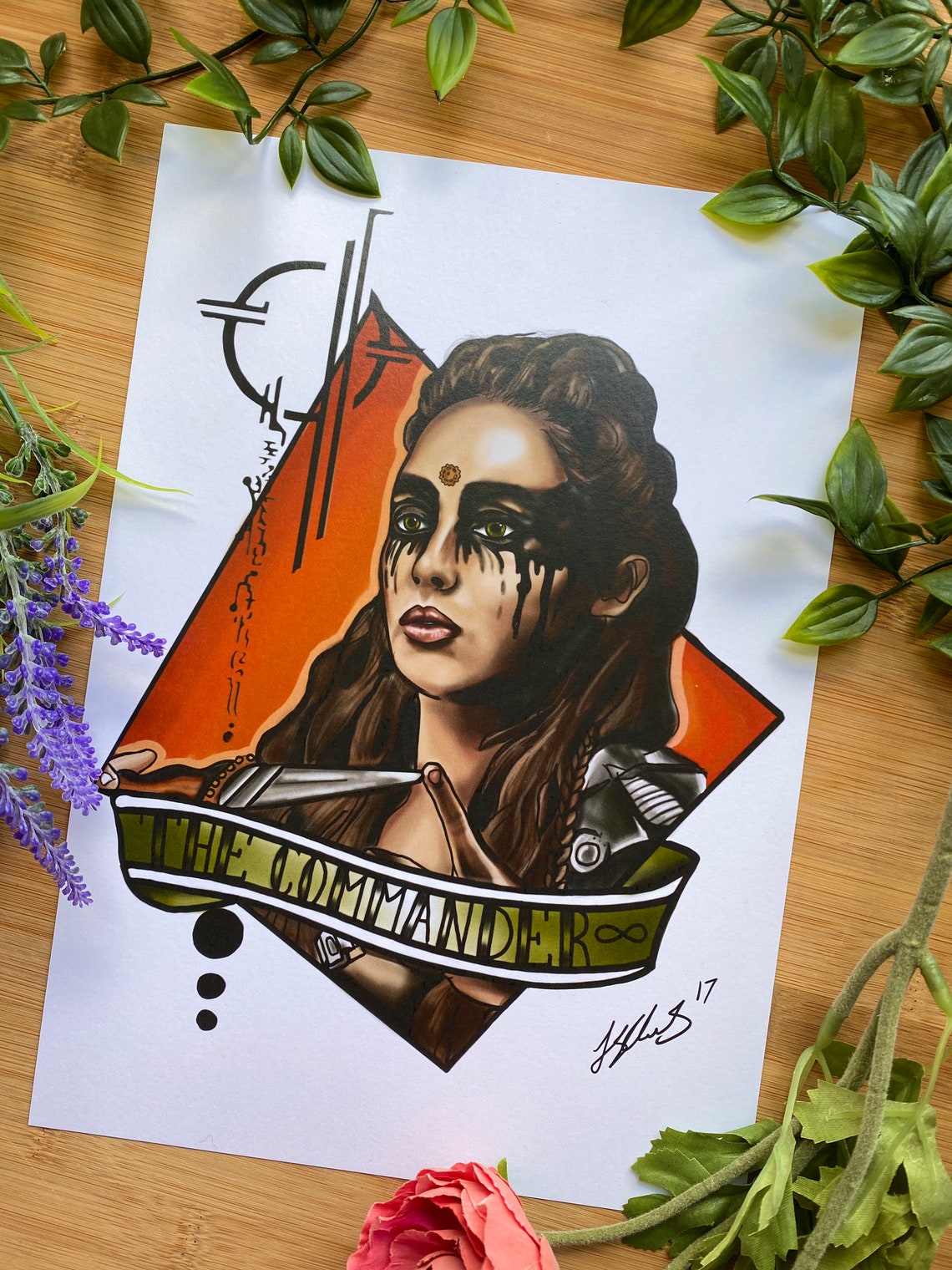 Commander Lexa the 100 Tattoo Design Art Print Clexa LGBT Art | Etsy