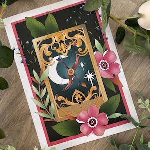 Schütze Tattoo Style Sternzeichen Tarot Karte. Sternzeichen Illustration
