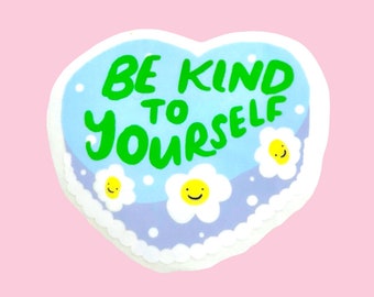 Be Kind Cake clear sticker