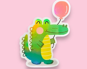 Crocodile holographic sticker