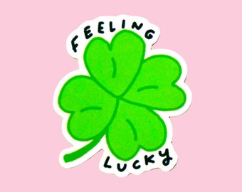 Feeling Lucky Four Leaf Clover Mini Sticker