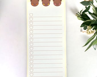 Kawaii Bears DL size List Pad | To-Do List Pad | Shopping List Pad | Desk Pad