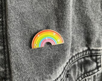 Rainbow Enamel Pin | Lapel Pin | Accessory for jacket, tote bag | Birthday gift