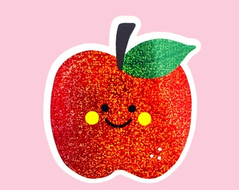 Pixie Dust Sparkly Apple Sticker - Fun Glitter Decal for Tech Gadgets
