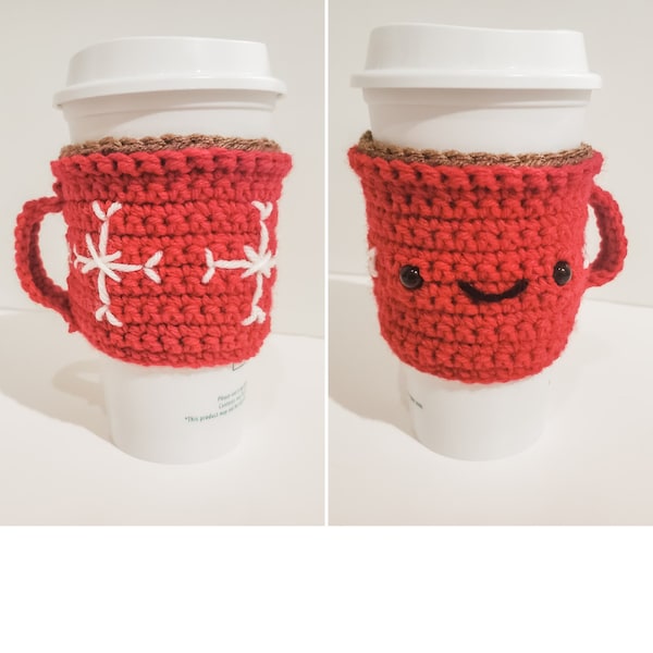 Snowflake Mug Cozy - Crochet Pattern (Coffee Sleeve) | PDF Printable Instant Download