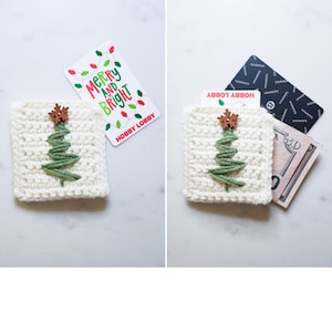 Christmas Tree Gift Card Holder Crochet Pattern PDF Printable Instant Download image 1