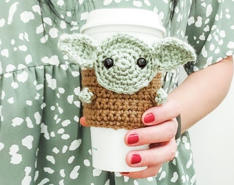 Baby Alien Cozy - Crochet Pattern (Coffee Sleeve) | PDF Printable Instant Download