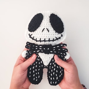 Skeleton Cuddler Crochet Pattern Halloween Lovey PDF Printable Instant Download image 1