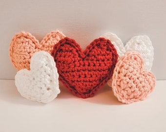 Bulky Heart Pillows Crochet Pattern - 2 Sizes | PDF Printable Instant Download