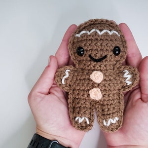 Gingerbread Man Crochet Pattern PDF Printable Instant Download image 1