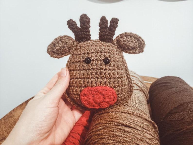 Reindeer Cuddler / Lovey Crochet Pattern PDF Printable Instant Download image 2
