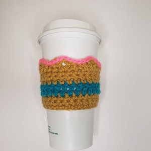 Crown Coffee Cozy Crochet Pattern Coffee Sleeve PDF Printable Instant Download image 6