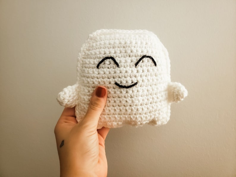 Ghost Cuddler Crochet Pattern Halloween Lovey PDF Printable Instant Download image 1