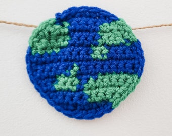 Earth Garland / Coasters Crochet Pattern - PDF Printable Instant Download