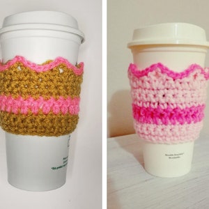 Crown Coffee Cozy - Crochet Pattern (Coffee Sleeve) | PDF Printable Instant Download
