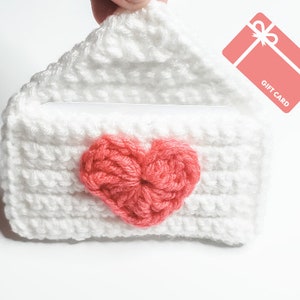 Heart Envelope Gift Card Holder Crochet Pattern PDF Printable Instant Download image 2