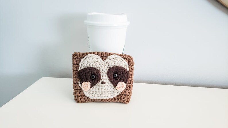 Sloth Cozy Crochet Pattern Coffee Sleeve PDF Printable Instant Download image 4