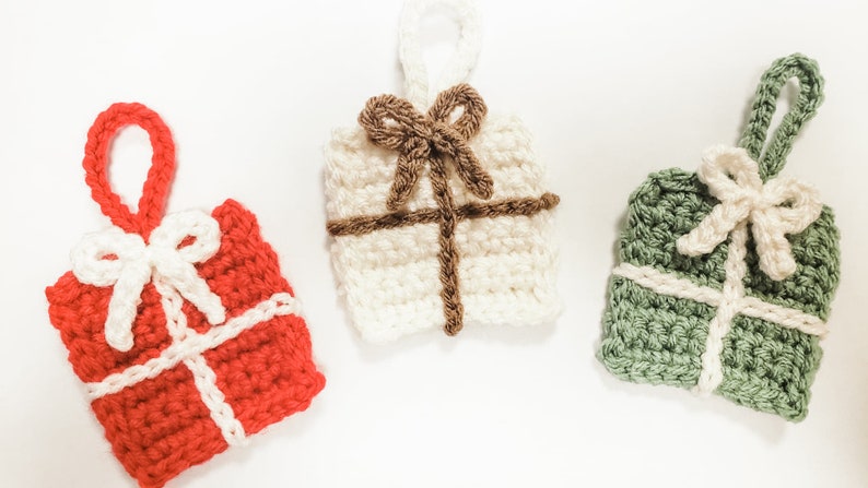 Christmas Present Ornaments / Gift Tags Crochet Pattern PDF Printable Instant Download imagem 5