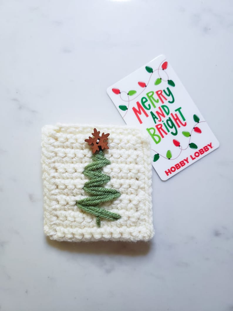 Christmas Tree Gift Card Holder Crochet Pattern PDF Printable Instant Download image 2