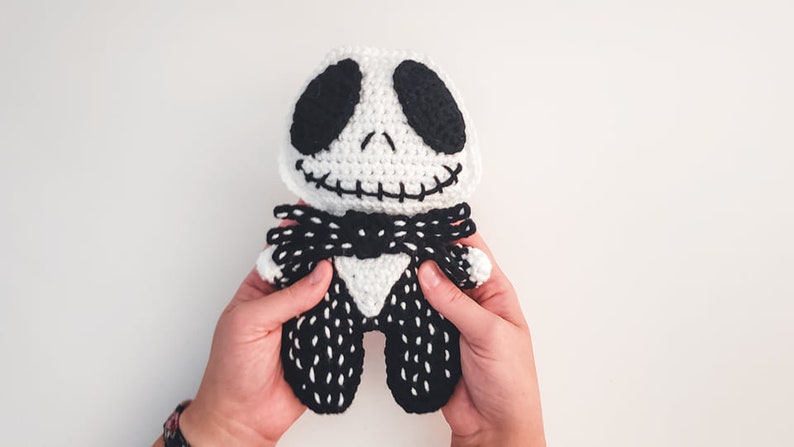 Skeleton Cuddler Crochet Pattern Halloween Lovey PDF Printable Instant Download image 2