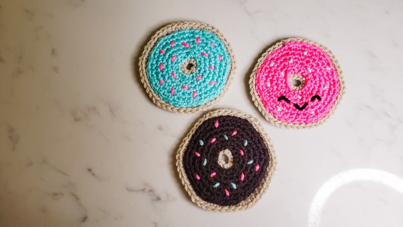 Donut Coasters / Garland Crochet Pattern PDF Printable Instant Download image 4