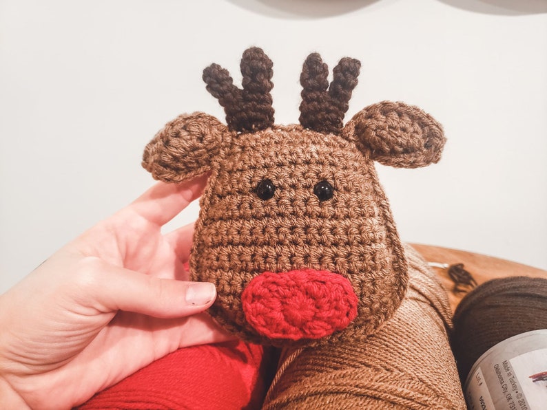 Reindeer Cuddler / Lovey Crochet Pattern PDF Printable Instant Download image 5