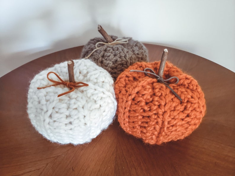 Rustic Pumpkins Crochet Pattern PDF Printable Instant Download image 1