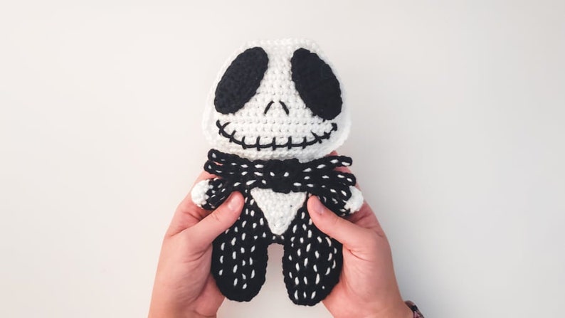 Skeleton Cuddler Crochet Pattern Halloween Lovey PDF Printable Instant Download image 1