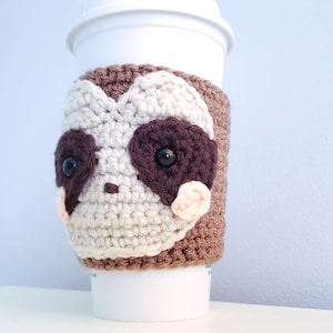 Sloth Cozy Crochet Pattern Coffee Sleeve PDF Printable Instant Download image 3