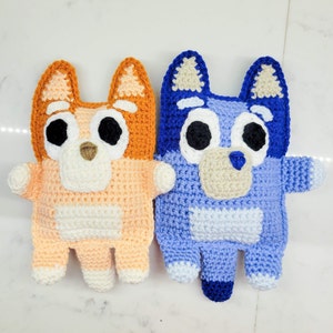 Blue Dog and Red Dog Cuddlers - Crochet Pattern | Printable PDF