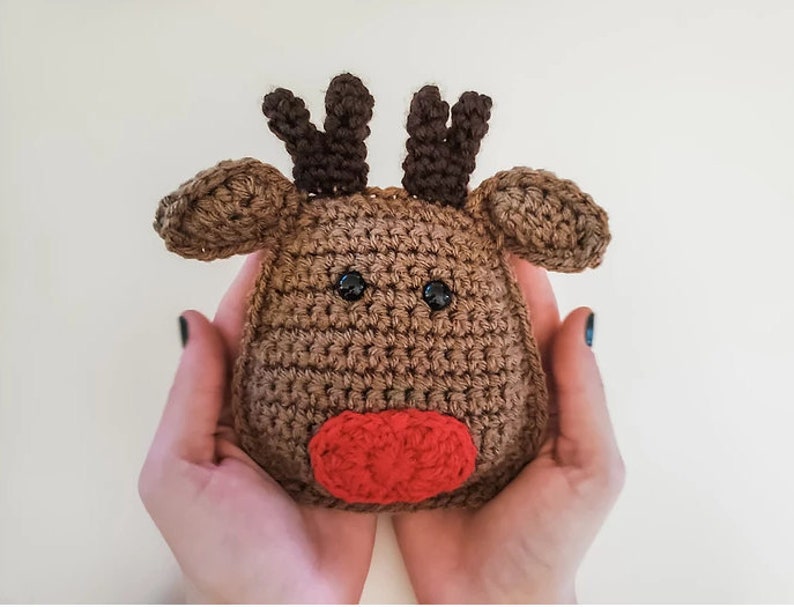 Reindeer Cuddler / Lovey Crochet Pattern PDF Printable Instant Download image 1