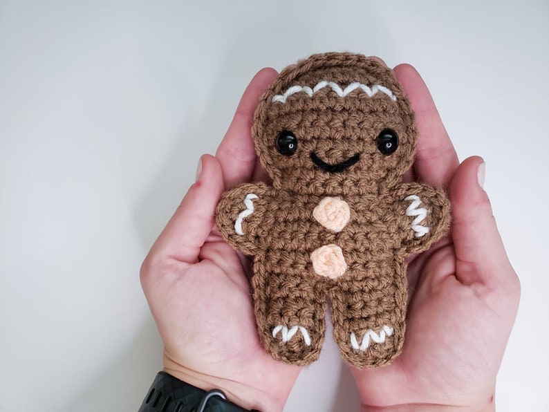 Gingerbread Man Crochet Pattern PDF Printable Instant Download image 1