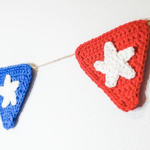 Modèle de crochet de guirlande patriotique PDF Imprimable Téléchargement instantané image 4