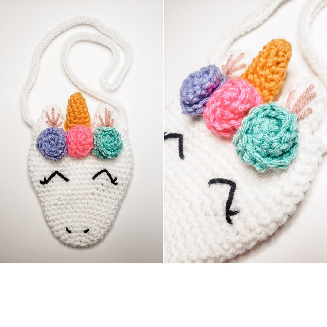 Buy Crochet Unicorn Bag, Children's Handbag, Unicorn Pouch, Pink and White  Unicorn, Unicorn Purse, Handmade Children's Bag, Crochet Bag Online in  India - Etsy