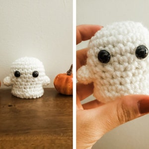 Mini Ghost Crochet Pattern (Halloween Amigurumi) | PDF Printable Instant Download