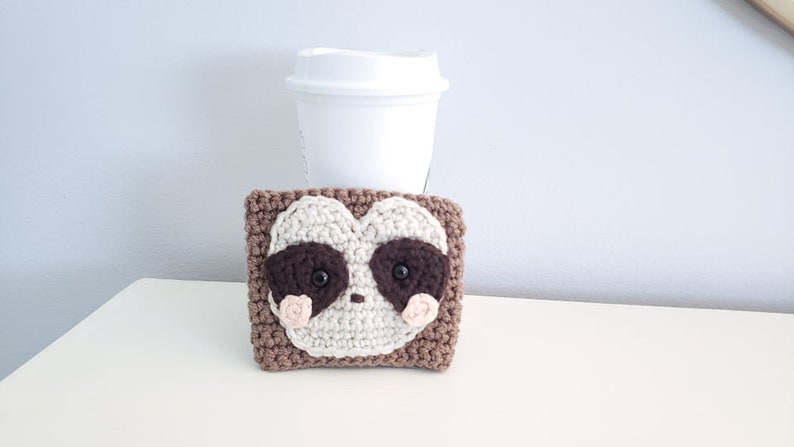 Sloth Cozy Crochet Pattern Coffee Sleeve PDF Printable Instant Download image 5