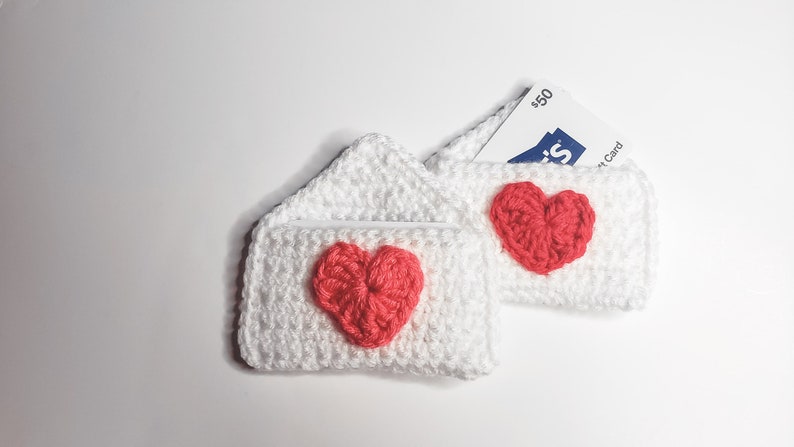 Heart Envelope Gift Card Holder Crochet Pattern PDF Printable Instant Download image 5