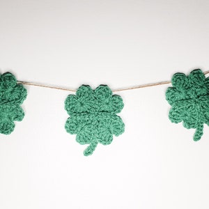 Crochet Shamrock Garland Pattern Four Leaf Clover PDF Printable Instant Download image 4