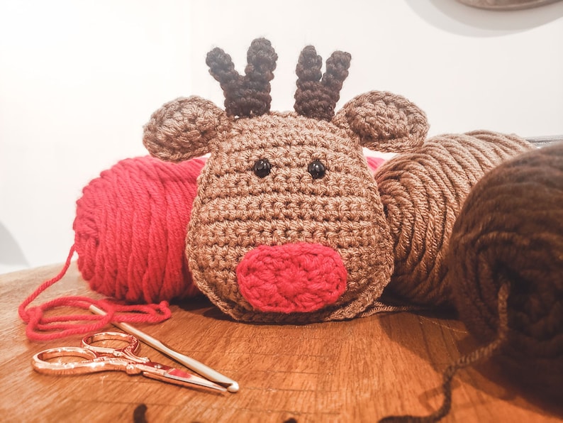 Reindeer Cuddler / Lovey Crochet Pattern PDF Printable Instant Download image 3