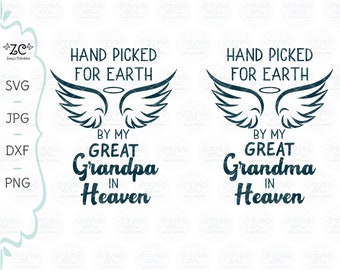 Download Hand Picked By My Grandpa in Heaven Grandpa SVG SVG Loss ...