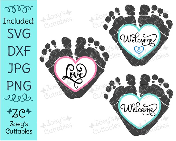 Download Baby Feet Svg Birth Announcement