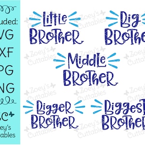 Broer SVG Value Pack, grootste broer SVG, broertje SVG, Svg-bestand, Cricut, silhouet, broers, broer Svg, broers Svg, Dxf