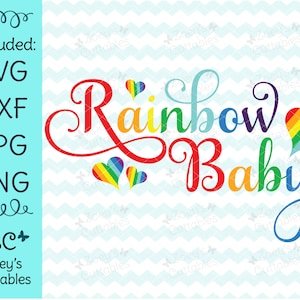 Rainbow Baby SVG - Bebé SVG - Bebé Milagro - Pequeño Milagro - Baby Shower - Regalo de Bebé Arco Iris - Archivo Cricut - Archivo Silueta - Archivo de Corte