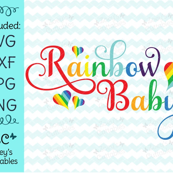 Rainbow Baby SVG - Baby SVG - Miracle Baby - Little Miracle - Baby Shower - Rainbow Baby Gift - Cricut File - Silhouette File - Cutting File